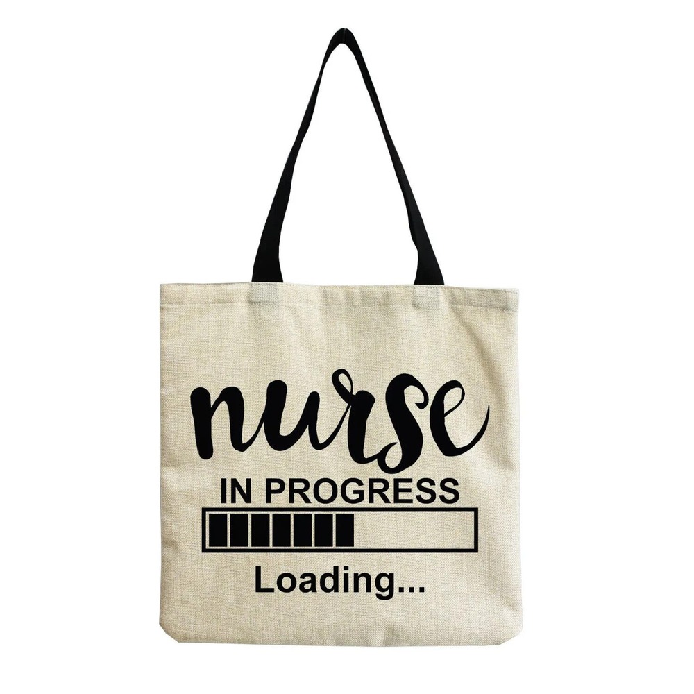 Nurse Nursing Pride Linen Tote Bag Nurse In Progress Nursing Student